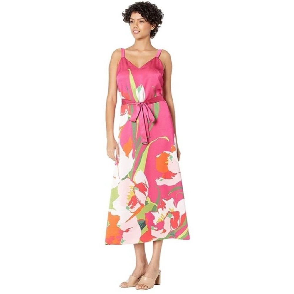 Ted Baker London Meaaa Satin Floral Midi Dress